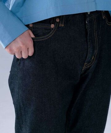 STJE1101 12OZ TAPERED JEANS【WOMEN'S】,INDIGO, small image number 3