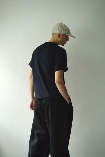 【CAPERTICA】CAP707CS02 Super140s Washable Wool DC_Jersey / RF Wool Tee,MIDNIGHT, small image number 8