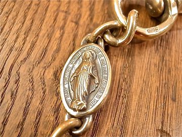 13AD-370 Brass Wallet Chain -Mary & Diamond-,, small image number 2