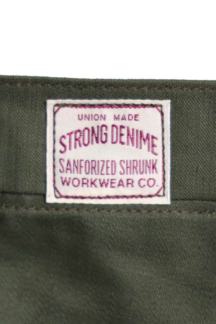 Lot 225 BACK SATIN BAKER PANTS,OLIVE DRAB, medium image number 1