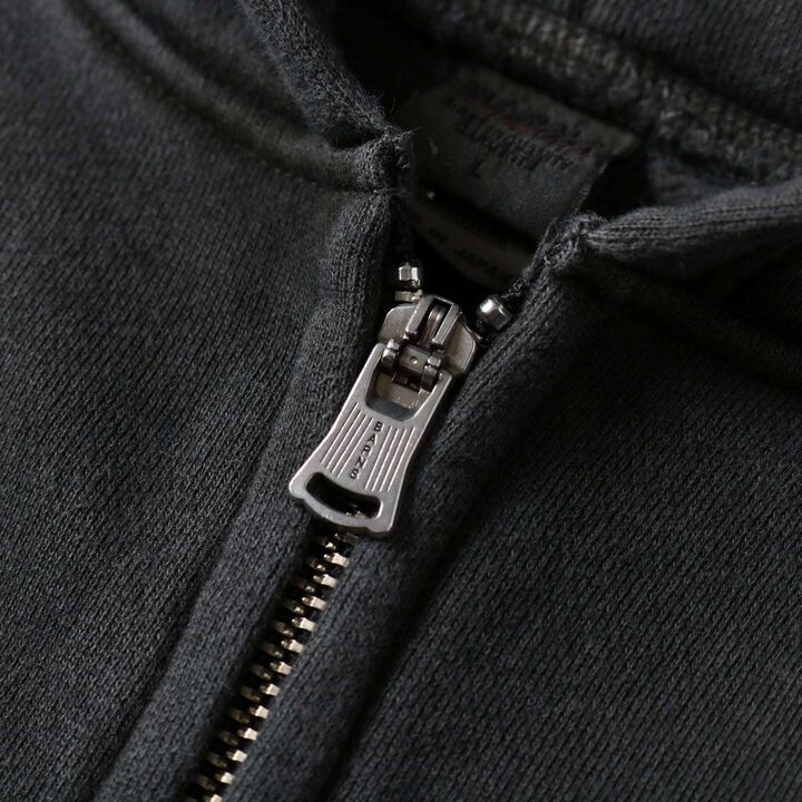BR-3010PG  "STANDARD" COZUN ZIP HOODIE PIGMENT DYE (BLACK),BLACK, medium image number 3