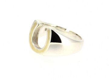 HYJK-244SV-BRS Brass Horseshoe Signet RG SV-BRS,, small image number 1
