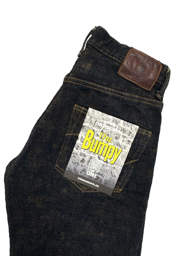 ONI-277Bumpy-黄土 (Yellowish Brown) 17oz Bumpy Denim Just Right Straight,, medium