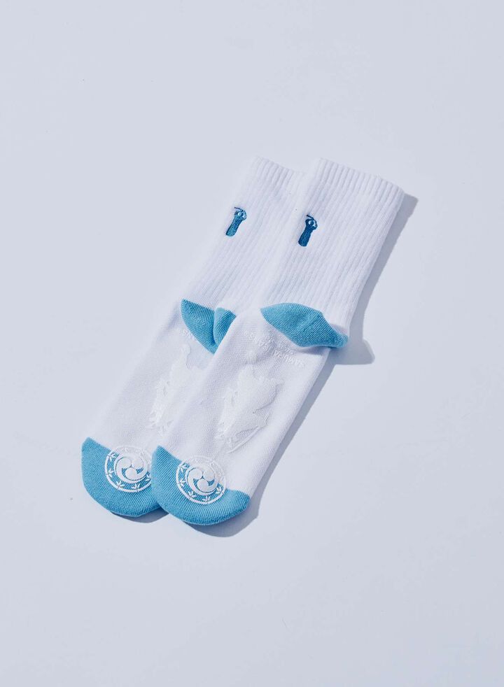 SJKS25-NEL CREW SOCKS,NAVY × RED, medium image number 11