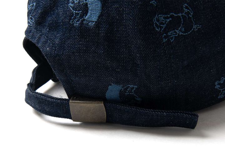 D7565 All-Over Pattern Denim Cap,DENIM, medium image number 3