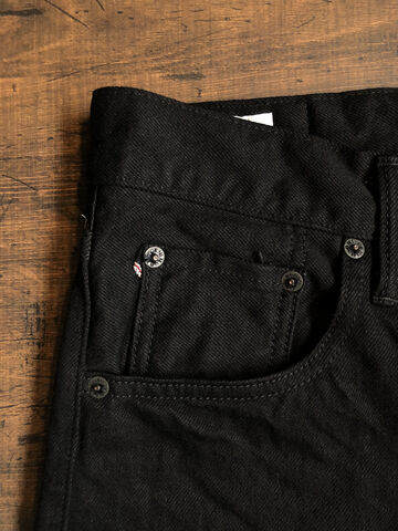 ONI566-13BK 13oz Jet Black Denim Semi Tight Straight,, small image number 7