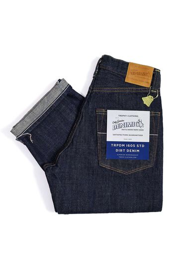 TRPDM1605 14.5oz TROPHY CLOTHING × Denimio COLLAB DIRT DENIM REGULAR STRAIGHT,, small image number 0