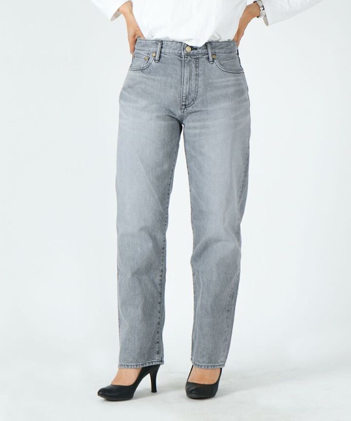 UP121103 STRAIGHT JADE / 12OZ SELVIC DENIM-23-GRAY,GRAY, medium image number 0