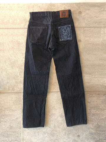 ONI200-14BLK 14oz Oni Denim (Weft: Black) Wide Straight,, small image number 2