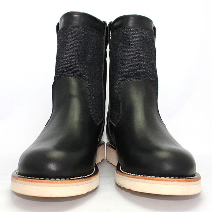 MD-019 Momotaro Jeans Denim Farmer Boots (Black),, medium image number 3