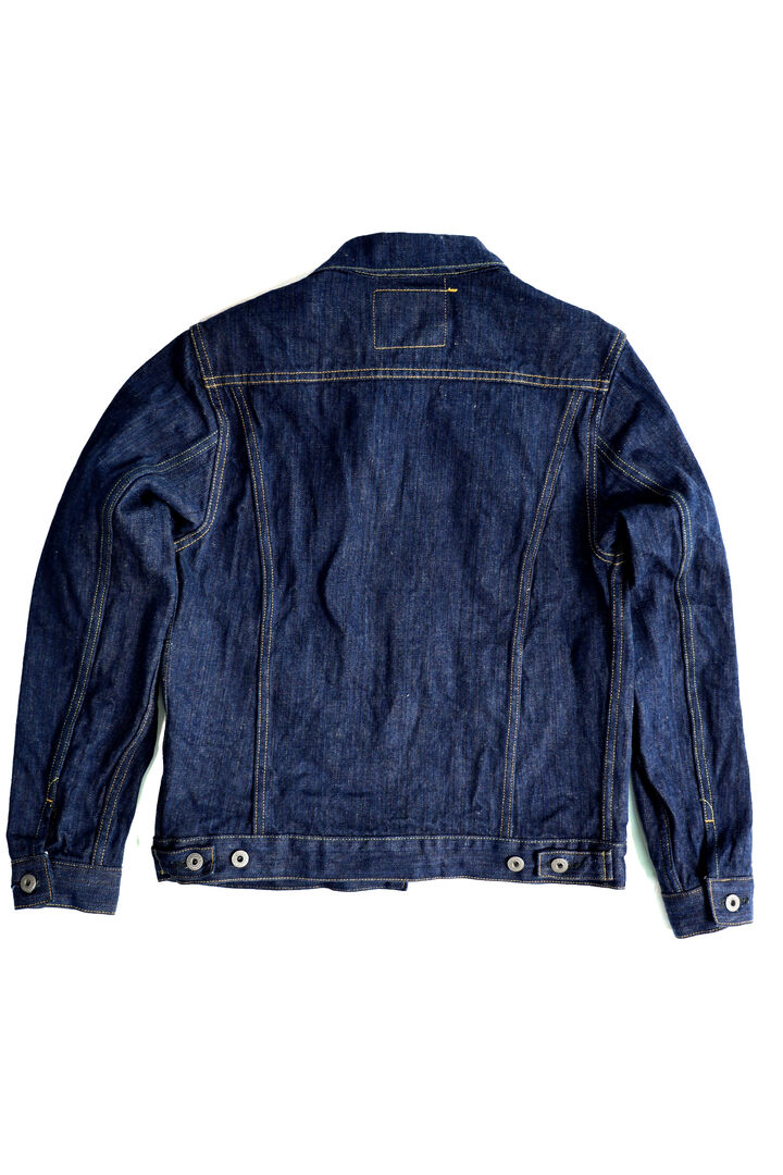 ONI-02527P-KIWAMI 16oz Natural Indigo 3rd Type Jacket with Handwarmers-One Wash-40,, medium image number 1