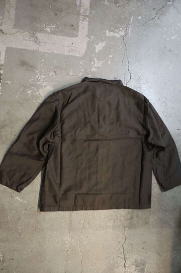 01-6061 COTTON LINEN MOLESKIN RELAX FIT SIMPLE WORK JACKET (60 Charcoal Gray),, small image number 1