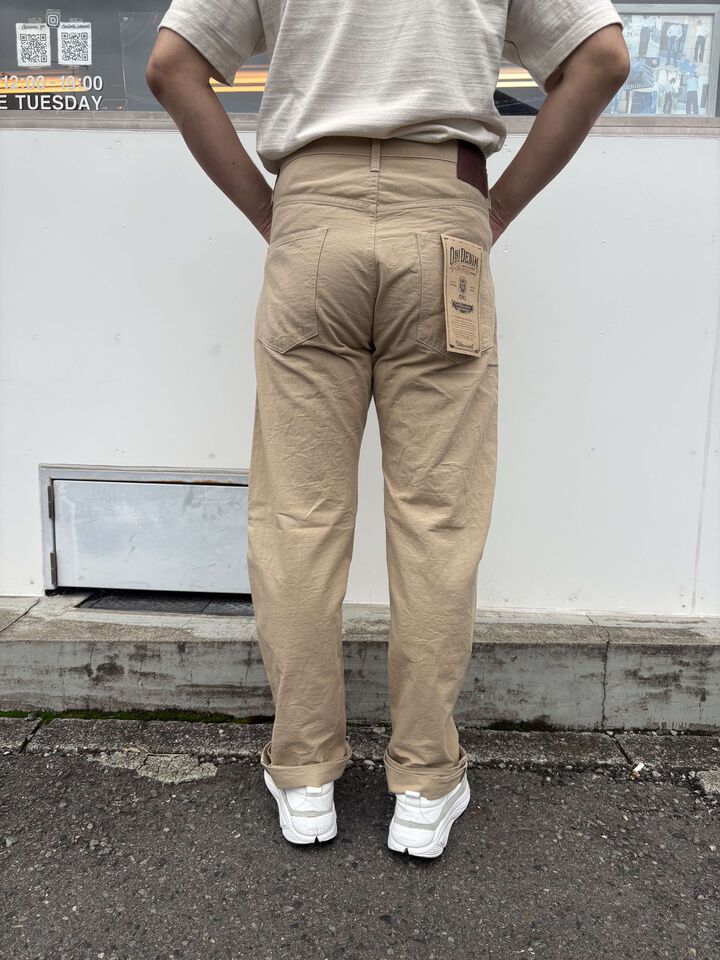 ONI266-8SVCBE 8oz Selvedge Chambray Beige Relax Straight,, medium image number 3