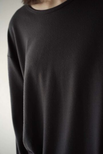 【CAPERTICA】CAP708CS27 Super140s Washable Wool MW_Jersey / Solid L/S Tee,BLACK, small image number 5