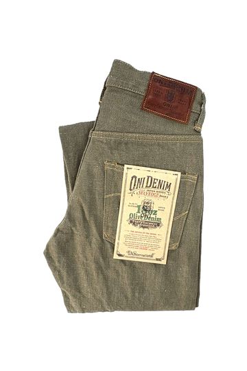 ONI266-OLD18 18oz Olive Denim Relax Straight,, small image number 0
