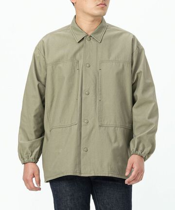 JJK1000M31 M43 VAT DYE BACK SATIN JACKET-OLIVE-XL,OLIVE, small image number 5