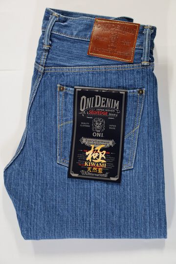 ONI-510-SHMKIWAMI-BO 16oz Natural Indigo Rope Dyed Denim Biological Fade Processing Semi-Handmade Straight-One Washed-29,, small image number 1