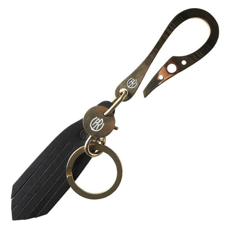 PAILOT RIVER PR-KHGN-BM (REDMOON) Key Holder PR-KHGN-M (Oil Leather Black, Oil Leather Red Brown, Oil Leather Dark Brown, Saddle Leather Natural),OIL LEATHER BLACK, medium image number 1