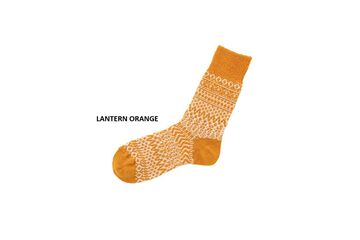NK0101 WOOL JACQUARD SOCKS OATMEAL,OATMEAL, small image number 6
