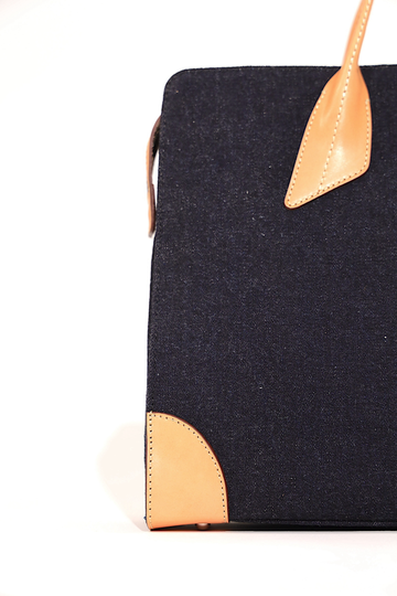 K-3 Selvedge Denim Business Bag-DENIM x Vegetable Tanned Leather,DENIM x Vegetable Tanned Leather, small image number 4