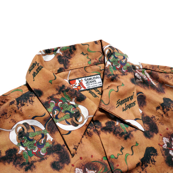 SSA23-FR "Fujin Raijin" Shirt-BEIGE-L,BEIGE, medium image number 2