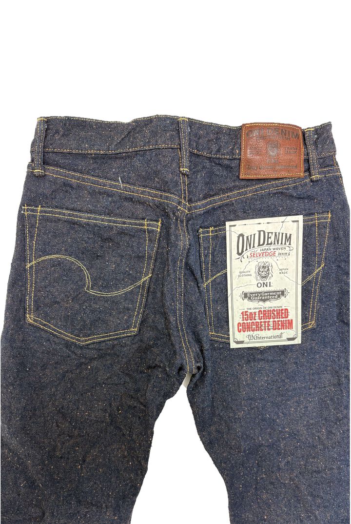 ONI246CCD-MOCA 15oz Crushed Concrete Denim Weft: Moca Neat Straight,, medium image number 3