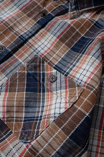 MS001G (BLC) INDIGO CHECK FLANNEL SHIRT,BLUE, small image number 24