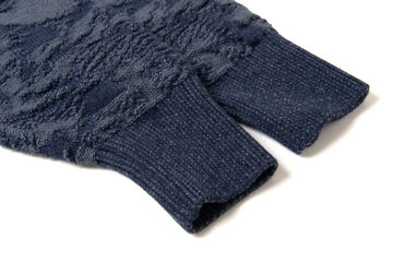 8184 Pig Camouflage Knit Cardigan,NAVY, small image number 5