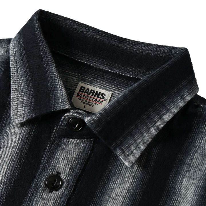 BR-25325 SHAGGY STRIPE SHIRTS,BLACK, medium image number 3