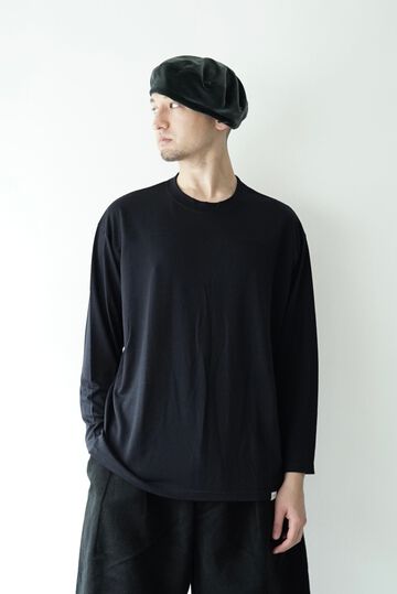 【CAPERTICA】CAP707CS14 Super140s Washable Wool DC_jersey / L/S FootBall Tee,DARKNESS, small image number 4