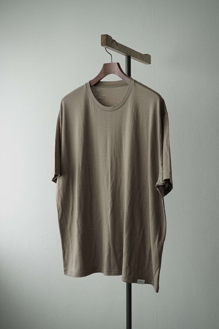 【CAPERTICA】CAP708CS02 Super140s Washable Wool Jersey / S140 Wool Tee,MIDNIGHT, medium image number 9