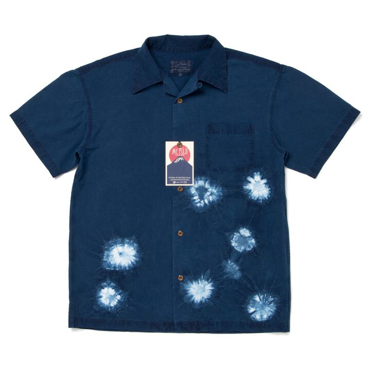 5668 Thirty-six Views of Mount Fuji The Great Wave off Kanagawa Shirt (PRE-ORDER: Delivery date April 2022)-INDIGO-36,INDIGO, medium image number 0