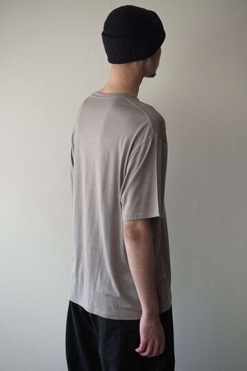 【CAPERTICA】CAP70801-_2 Super120s Washable Wool Jersey / S120 Wool Tee,CHALKBOARD, small image number 4