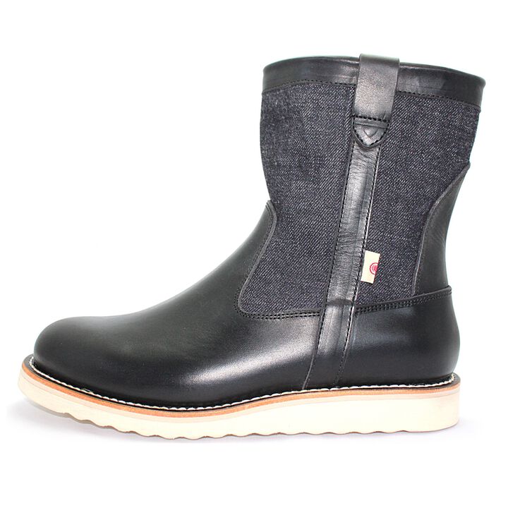 MD-019 Momotaro Jeans Denim Farmer Boots (Black),, medium image number 1