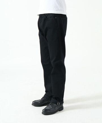 J414 14oz Classic Straight Model Black Denim Selvedge	-One Wash-28,, small image number 2