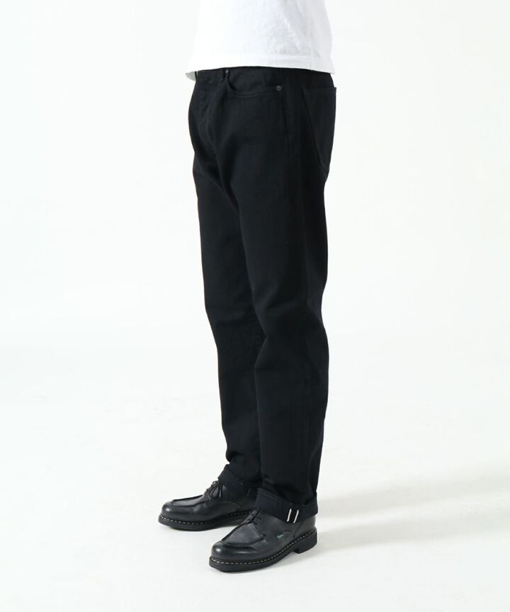 J414 14oz Classic Straight Model Black Denim Selvedge	-One Wash-28,, medium image number 2