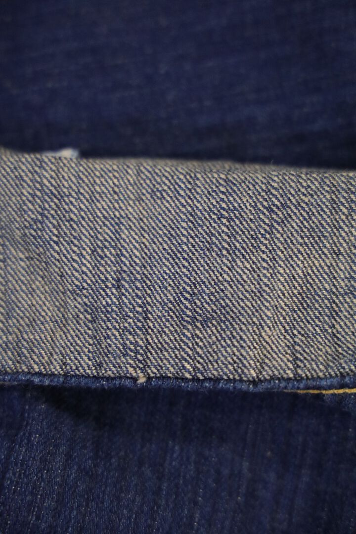 ONI-510-SHMKIWAMI-BE 16oz Natural Indigo Rope Dyed Denim Topping with Beige Semi-Handmade Straight-One Washed-29,, medium image number 6