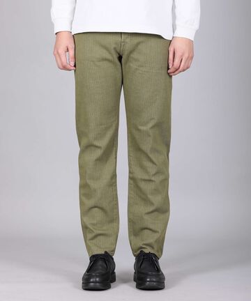 MXJE1207 10.5oz selvedge green denim jeans tapered fit,OLIVE DRAB, small image number 0
