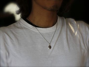 17AAS-105 Small Mary Necklace -Onyx-,, small image number 4