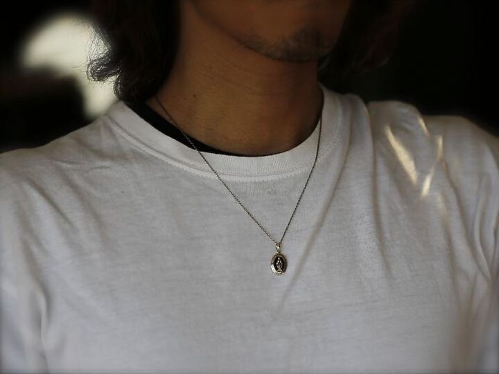 17AAS-105 Small Mary Necklace -Onyx-,, medium image number 4