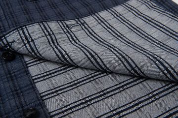 5734 13.0oz Jacquard Check Shirts,NAVY, small image number 4