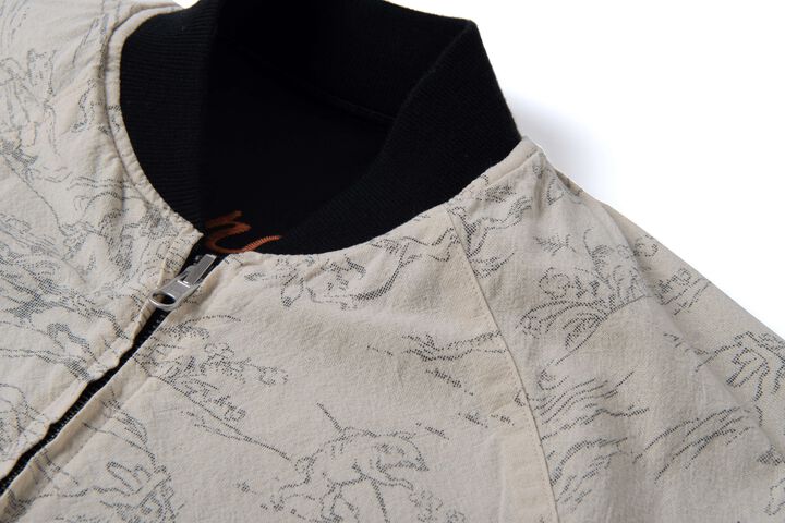 【Pre-Order】4639 Choju Giga Souvenir Jacket,BLACK x IVORY, medium image number 4