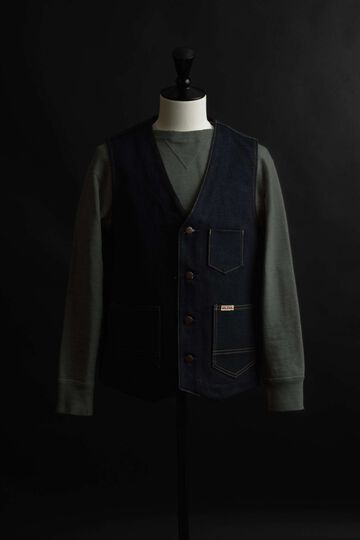 M602G 23OZ M1 HEAVY OZ DENIM VEST,, small image number 0