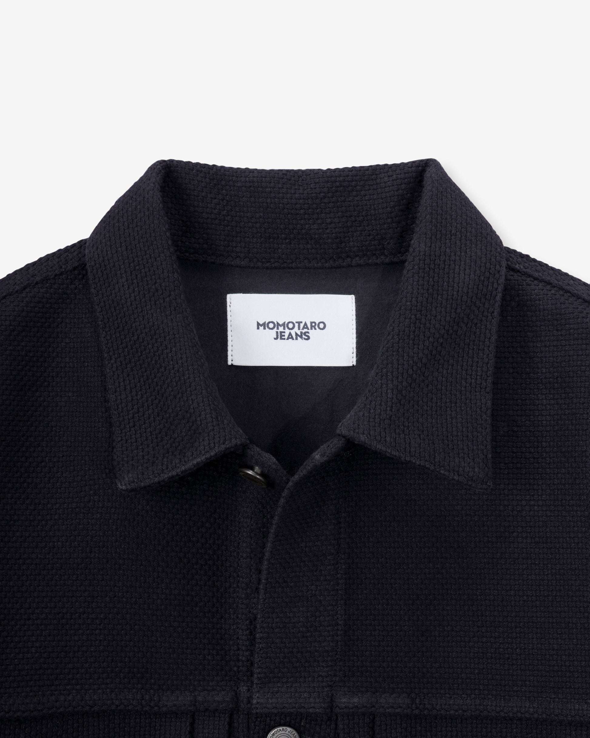 MMGJ6005 #002 SASHIKO JACKET-OVERDYE (INDIGO, BLACK)