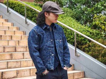 GZ-SKGJ1ST-GRN 15oz Skein (Kase) Dyed JEAN JACKET -WWII 1ST- (GREEN INDIGO),, small image number 10