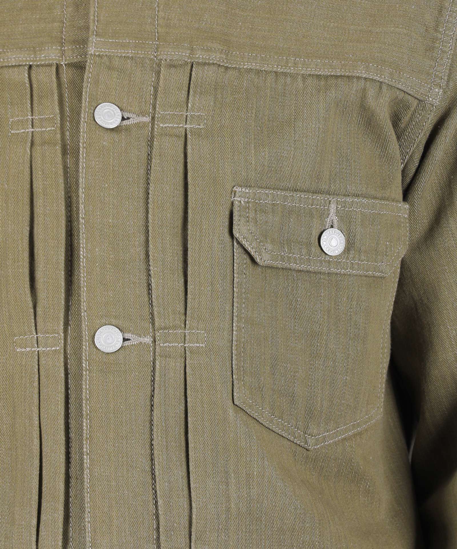 DENIMIO | MXGJ1003 10.5oz selvedge green denim jacket