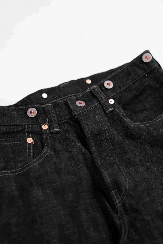 DENIMIO | GZ-HRJSK-BK 15oz Skein (Kase) Dyed Heritage Jeans (Black)