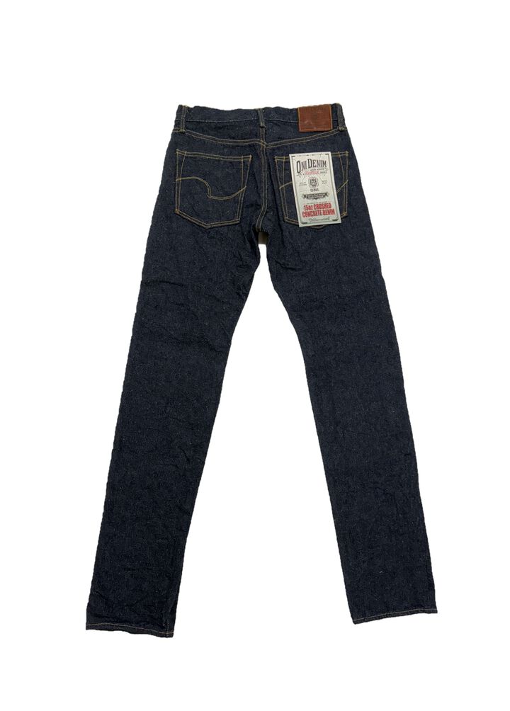 ONI246CCD-GOLV 15oz Crushed Concrete Denim Weft: Grayish Olive Kabuki Selvedge Neat Straight,, medium image number 5