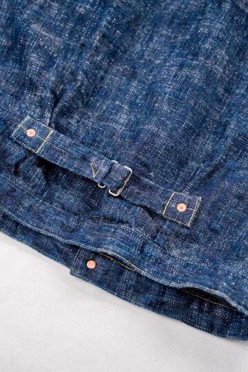 GZ-SKGJ1ST-GRN 15oz Skein (Kase) Dyed JEAN JACKET -WWII 1ST- (GREEN INDIGO),, small image number 6