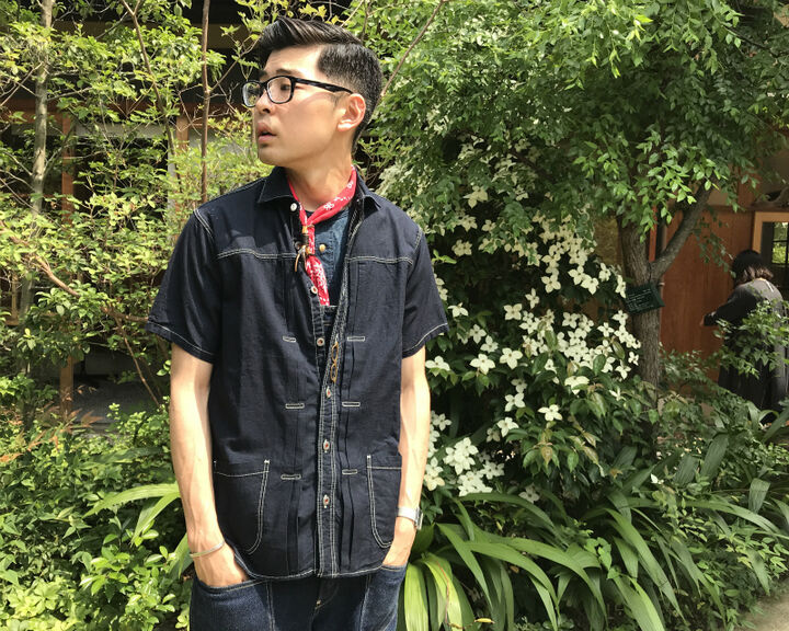 GZ-JWSS-3006 work S / S shirt(Indigo),, medium image number 8